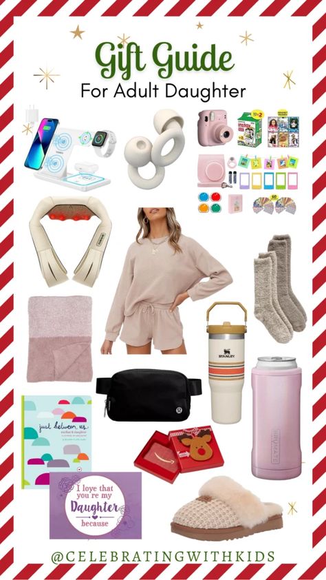 Trying to figure out what to give your adult daughter for a gift this year? Here are a ton of ideas for thoughtful gifts for an adult daughter! Gifts For Adult Daughters, Gift Baskets For Adult Daughter, Gifts For 30 Year Old Daughter, Daughter Christmas Gift Ideas, Birthday Gifts For Adult Daughter, Adult Daughter Christmas Gift Ideas, Valentines Gift For Daughter, Gifts For Daughters, Christmas Gifts For Adult Daughter