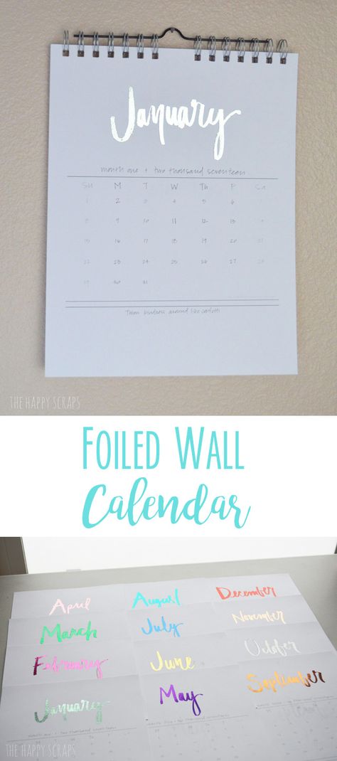 I'm so excited to show you how easy it is to use the Heidi Swapp Minc machine and Cinch to make your own Foiled Wall Calendar! It's SO easy! Minc Machine Projects, Cinch Projects, Minc Foil, Diy Foil, Class Inspiration, Creative Creations, Skillshare Classes, Machining Projects, School Planner