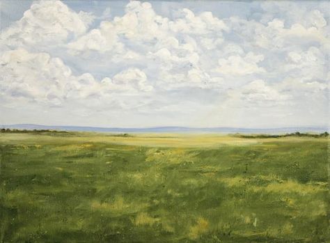 marshland Nebraska Landscape, Methuen Massachusetts, Background Studies, Land Forms, Prairie Landscape, Painting Clouds, Grass Painting, Farm Paintings, Farm Quilt