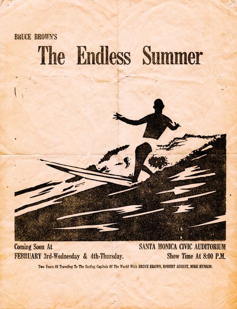 Endless Summer Poster, Surf Movies, Beach Wall Collage, The Endless Summer, Surf Aesthetic, Surf Vibes, Surf Poster, Retro Surf, Summer Poster