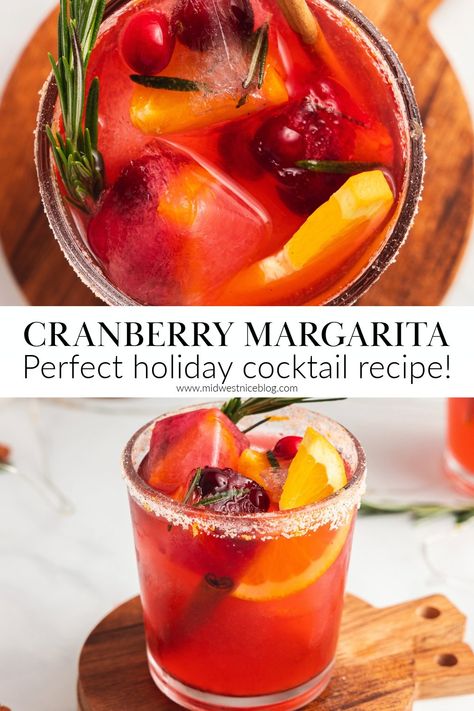 Made with tequila & cranberry simple syrup this tart & sweet cranberry margarita recipe is perfect for Christmas or any holiday celebration. Fireside Cranberry Cider Margarita, Cranberry Tequila Drinks, Merry Margarita Recipe, Spiced Cranberry Margarita, Cranberry Apple Margarita, Tequila Cranberry Cocktail, Cranberry Sauce Cocktail, Cranberry Simple Syrup Cocktail, Tequila Cranberry Drinks