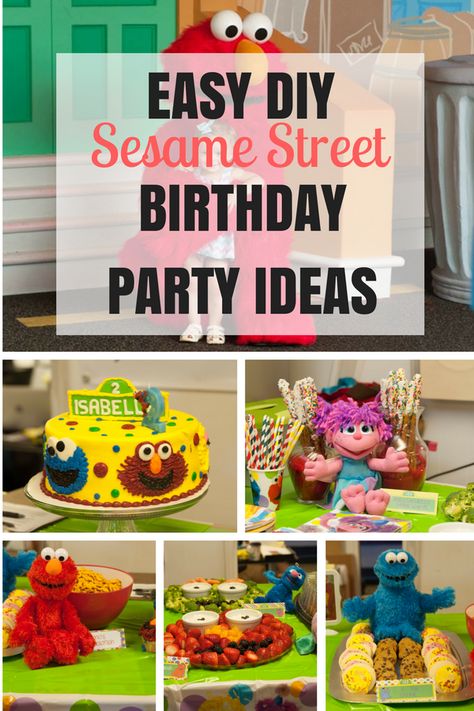 Sesame Street Second Birthday, Sesame Street Food, Sesame Street Birthday Party Ideas, Elmo First Birthday, Second Birthday Party, Easy Diy Ideas, Elmo Birthday Party, Toddler Birthday Party, Sesame Street Birthday Party