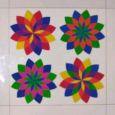 Easy Rangoli For Diwali, Diwali Rangoli Easy, Rangoli Drawing, Rangoli Images, Rangoli Designs For Diwali, Diwali Rangoli Designs, 3d Rangoli, Rangoli For Diwali, Diwali Design