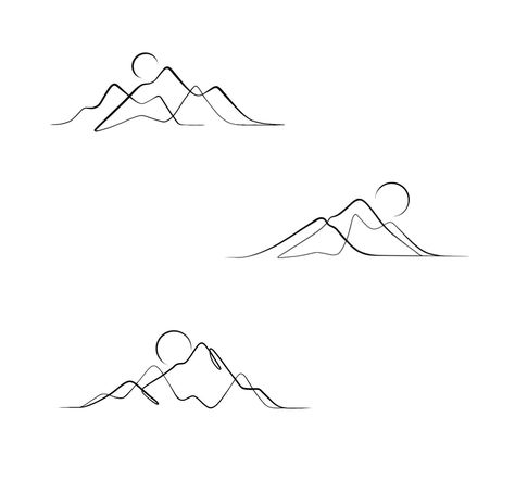 Bison Line Tattoo, Blue Ridge Mountain Tattoo Simple, Wyoming Mountain Tattoo, Simple Tattoos Mountain, Dainty Outdoor Tattoos, Mountain Range Line Tattoo, Simple Hiking Tattoo, Simple Mountains Tattoo, Mountain Wave Tattoo Simple