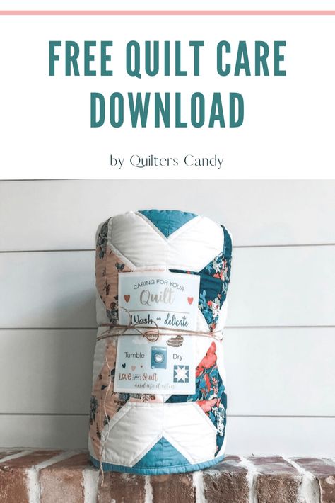 Free Printable Quilt Care Instructions + Gift Tags | Diary of a Quilter - a quilt blog Quilted Gifts, Quilt Care, Quilt Labels, Quilt Guild, Free Quilting, Quilting Techniques, Handmade Quilts, Quilting Tips, Easy Sewing Projects