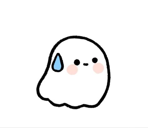 Cute Smores Drawing, Kawaii Ghost, Cute Ghost Drawings, Cute Small Drawings, Ghost Drawing, Emoji Drawing, Ghost Cartoon, Cute Easy Doodles, Doodle Images