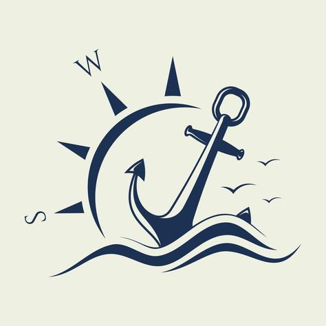 Anchor Vector, Ariel Under The Sea, Anchor Graphic, Nautical Clipart, Nautical Logo, Anchor Icon, Anker Tattoo, Art Deco Paintings, Yin Yang Tattoos