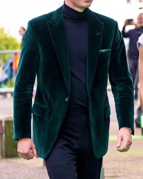 Green Velvet Blazer, Green Velvet Jacket, Christmas Jacket, Prom Outfit, Jacket Fabric, Blazer Outfit, Body Measurement, Black Tuxedo, Wedding Suits Men