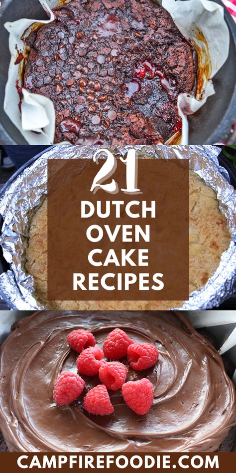 Dutch Oven Cake Recipes » Campfire Foodie Dutch Oven Desert, Dutch Oven Cobbler Recipes, Dutch Oven Dessert Recipes, Dutch Oven Cobbler, Dutch Oven Breakfast, Recipes For Camping, Dutch Oven Desserts, Dutch Oven Camping Recipes, Camping Meal Planning