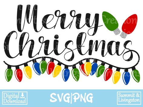 Merry Christmas Lights SVG Christmas Lights Svg, Svg Designs, Livingston, Svg Design, Christmas Lights, Merry Christmas, Christmas