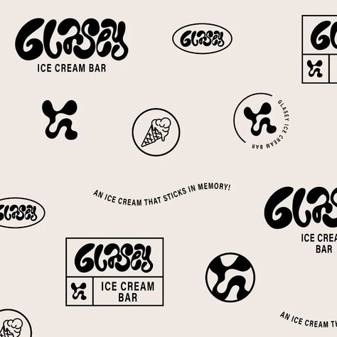 Logo Suite for Glasey Ice cream bar🍨 . . Why settle for one logo when you can have a full suite? A logo suite offers flexibility, consistency, and adaptability for your brand to ensure your brand looks sharp across all platforms—from business cards to billboards. Multiple versions of logo let you adjust for size, colour, and layout without losing quality. From print to digital, a logo suite keeps your branding cohesive and polished across all mediums. Do you agree? . . . #branding #brand #de... Ice Cream Logo Branding, Healthy Ice Cream Brands, Ice Cream Logos, Ice Cream Logo, Logo Suite, Ice Crea, Ice Cream Brands, Ice Cream Bar, Vintage Ice Cream