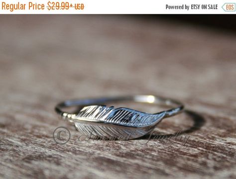 VALENTINES DAY Gift SALE Feather ring - Sterling silver Indian Inspired Native American Stacking Stacker Stack - Gift for her Mothers Day Va Feather Ring Silver, Feather Ring, Natural Gemstone Ring, Indian Inspired, Statement Ring Silver, Silver Feather, Looks Vintage, Ring Sterling Silver, Tattoo On