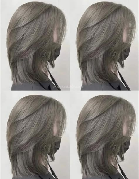 Ashy Hair Color, Unique Hair Cuts, Ash Gray Hair Color, Hair Colour Inspiration, Hair Color Swatches, Ashy Hair, Best Haircuts For Women, Ulzzang Hair, Korean Hair Color