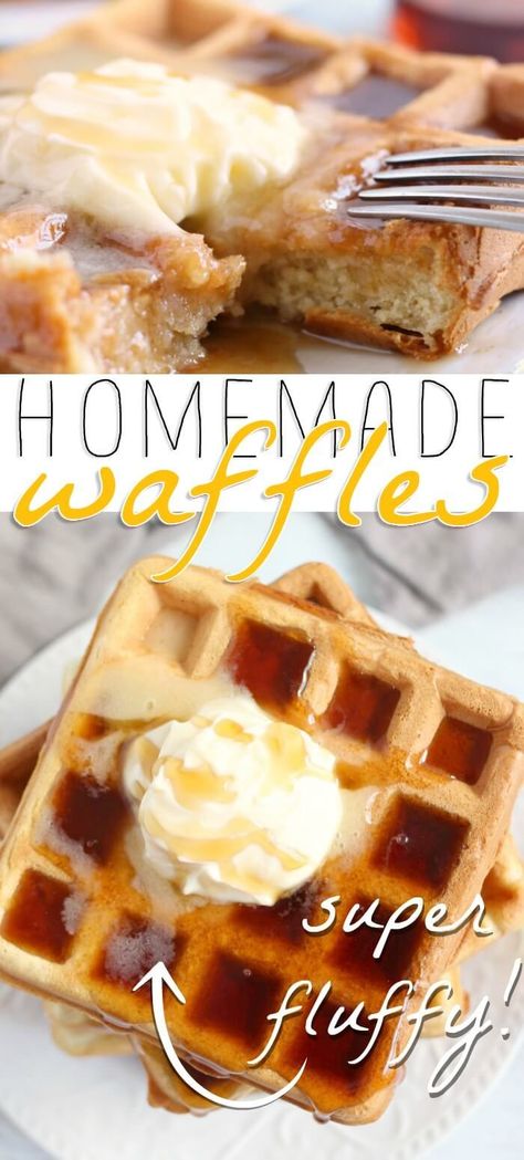 Homemade Waffle Recipe Homemade Waffle Batter, Easy Homemade Waffle Recipe, Homemade Waffle Recipe, Homemade Waffle, Waffle Batter, Frozen Waffles, Homemade Waffles, Tandoori Masala, Waffle Recipe