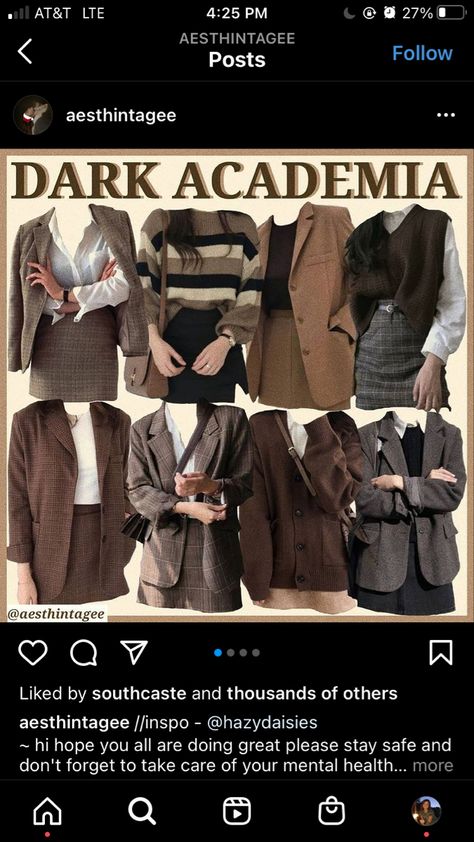 Slytherin Academia, Brown Cardigan Outfit, Dark Academia Accessories, Dark Academy Aesthetic, Light Academia Outfit, Dark Academia Look, Academia Aesthetic Outfit, Dark Academia Outfits, Dark Acadamia