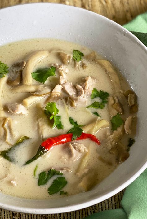 Tom Kha Kai Thai Soup Recipes, Tom Kha Kai, Lemongrass Soup, Thai Coconut Chicken Soup, Vegan Tortilla Soup, Thai Coconut Chicken, Girls Dinner, Tom Kha, Recipe Generator