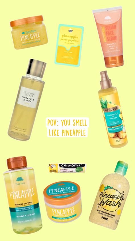 Here are some really good products if you want to smell like pineapple Smell Like Pineapple, Good Products, Smell Good, I Want, Pineapple