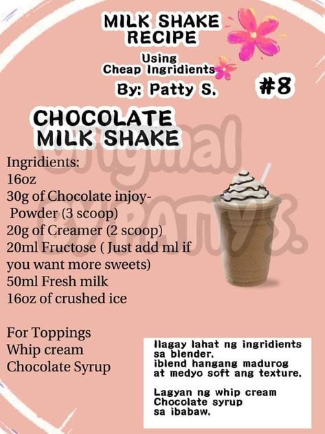 Milkshake Recipes, Chocolate Syrup, Fresh Milk, Crushed Ice, Recipe Using, Whipped Cream, Chocolate Milk, Cream