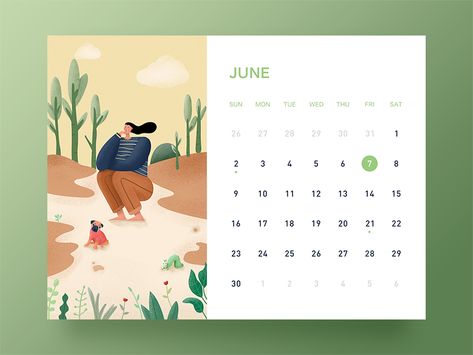 June ui banner desk calendar illustration Calender Illustrations, Calendar Illustration Design, Desk Calendar Layout, Desk Calendar Illustration, Calendar Illustrations, Calendar Design Inspiration, Packing Box Design, Calendar Illustration, Desk Calendar Design