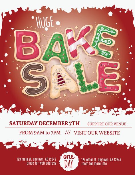 Bake Sale Template, School Bake Sale Ideas, Christmas Fundraising Ideas, Holiday Bake Sale, Christmas Bake Sale, Fall Bake Sale, School Bake Sale, Design Movie Poster, Bake Sale Flyer