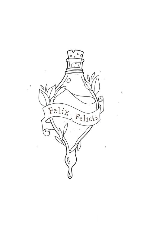 Hogwarts Line Art, Line Art Harry Potter, Harry Potter Symbols Tattoo, Felix Felicis Drawing, Harry Potter Fine Line Tattoo, Harry Potter Line Art, Harry Potter Zeichnung, Felix Felicis Tattoo, Harry Potter Lines