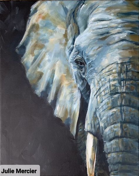 Diy Elephant Painting, Painting Elephant, Elephant Paintings, Elefant Paintings, Elephant Oil Painting, Painting Ideas On Canvas Elephant, How To Paint An Elephant On Canvas, Two Elephants Painting, Elephant Oil Paintings On Canvas