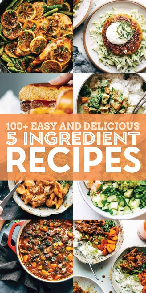 Easy 6 Ingredient Dinners, 6 Ingredient Recipes Healthy, Under 5 Ingredients Recipes, Easy Dinner Recipes 5 Ingredients Or Less, 5 Step Recipes, Easy 5 Ingredient Dinners Healthy, Easy Recipes 5 Ingredients Or Less, Quick Low Ingredient Meals, 5 Ingredient Healthy Dinners