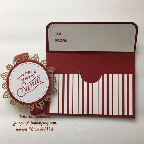 Last Minute Gifts For Friends, Gift Card Holders Stampin Up, Gift Card Holder Template, Journal Clusters, Christmas Money Cards, Card Holder Diy, Gift Card Holder Diy, Money Gift Card, Xmas Gift Tags