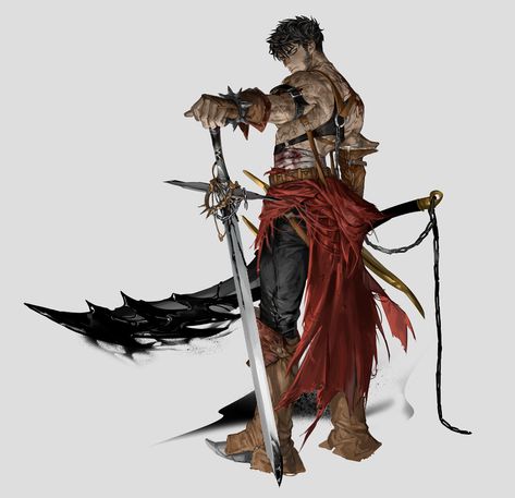 ArtStation - OC fantasy _ Buff Man Character Design, Spear Character Design, Mudwing Oc, Black Guy Oc, Magic Pose, Wizard Oc, Warrior Oc, Male Design, Fantasy Oc