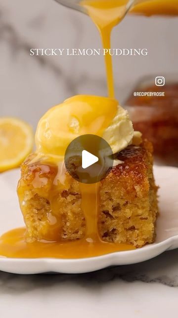 Jane Miracle on Instagram: "Thank you #8kfollowers #8kfollowers ##8kfollowers🎉 
Sticky Lemon Pudding
Moist lemon sponge soaked in an indulgent sticky toffee sauce infused with lemon flavour for the gooiest pudding. 

My recipe is egg free and can be made without dairy plus it’s super simple to make.

Credit: recipebyrosie
#stickytoffeepudding #lemonpudding #lemoncake
#lemoncakes #toffee #vegan #eggless #egglesscakes
#egglessdesserts #dairyfree #dairyfreerecipes
#eastercake #easterdessert #advertisewithus" Sticky Lemon Pudding, Self Saucing Pudding, Lemon Sponge, Frosting Recipes Easy, Toffee Sauce, Eggless Desserts, Sticky Toffee Pudding, Lemon Pudding, Sticky Toffee