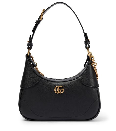 Designer Bags Black, Luxury Bags Collection, Gucci Handbag, Girly Bags, Gold Bag, Fancy Bags, Gucci Shoulder Bag, Pretty Bags, Black Shoulder Bag