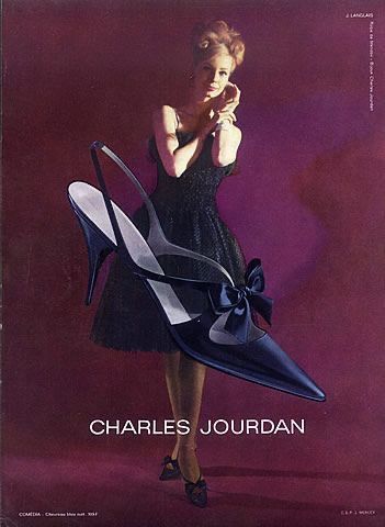 Charles Jourdan Shoes Vintage, 50s Shoes, 1960s Shoes, Fashion Advertisement, Historical Shoes, 60s Women, Charles Jourdan, Shoes World, Fashion 1950s