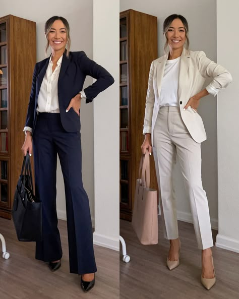 2023 Workwear Women, Chic Job Interview Outfit, Office Presentation Outfit, New York Work Outfit Professional Women, Work Mixer Outfit, Business Dress Code Women, Business Professional Vs Business Casual, Life With Jazz Outfits, Cooperate Outfits For Women