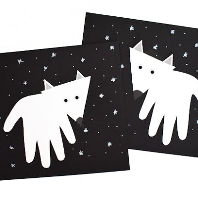 Wolf Preschool Craft, Wolf Handprint Craft, Wolf Crafts For Kids, Arctic Fox Craft, Wolf Craft For Kids, Wolf Activities For Kids, Wolf Crafts, Wolf Craft, Giraffe Crafts