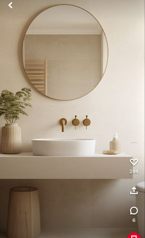 Minimal Bathroom, Bathroom Counter Decor, Narrow Bathroom, Natural Bathroom, Tiles Ideas, Bathroom White, Beige Bathroom, Bathroom Design Inspiration, 아파트 인테리어