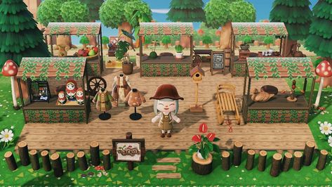 Acnh Farmers Market Idea, Animal Crossing Market Ideas, Farmers Market Animal Crossing, Animal Crossing Farmers Market, Acnh Market Inspiration, Animal Crossing Market, Acnh Farmers Market, Acnh Market, Acnh Rooms