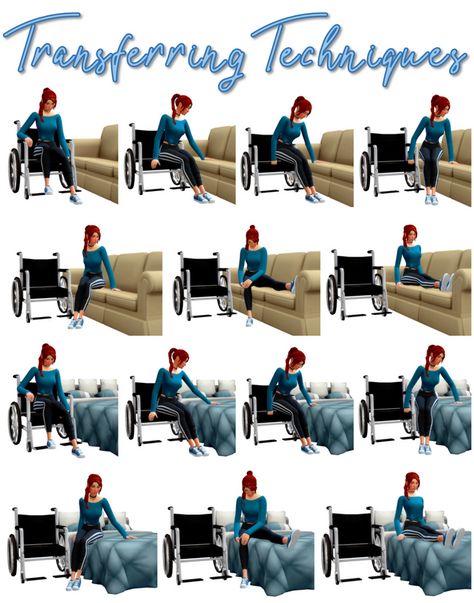 Sims 4 Cc Wheelchair, Sims 4 Wheelchair Pose, Sims 4 Wheelchair Mod, Sims4 Appliances, Sims 4 Hospital Poses, Sims 4 Wheelchair, Sims 4 Poses, Transfer Techniques, Sim4 Cc