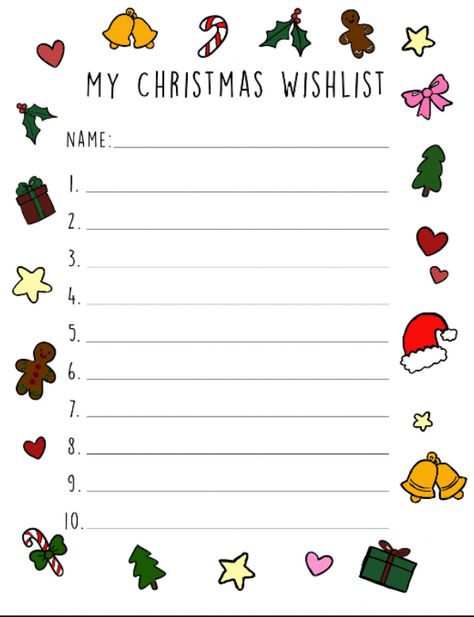 Aesthetic Christmas Wish List Template, Cute Christmas List Designs, Christmas Wishlist Template Aesthetic, Making A Christmas List, My Christmas Wishlist Printable, Christmas List Template Aesthetic, X Mas List, Christmas List Layout, Christmas List Paper