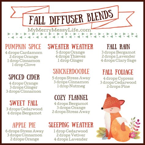 Fall Essential Oil Diffuser Blends, Diy Perfumes, Fall Essential Oil Blends, Tea Spa, Fall Essential Oils, Crunchy Mom, Fall Diffuser Blends, Messy Life, Essential Oil Diffuser Blends Recipes