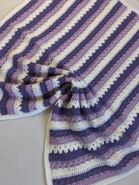 Purple Ombre Crochet Blanket, Blue And Purple Crochet Blanket, Crochet Blanket Purple, Purple Crochet Blanket, Newborn Baby Girl Gifts, Purple Blanket, Handmade Baby Blanket, Blue Baby Blanket, Purple Color Schemes