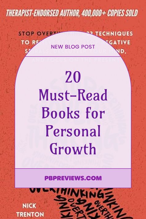 Ready to transform your life? Dive into these 20 must-read books that can inspire personal growth and mindfulness. From strategies to clear your mind with techniques on how to stop overthinking, to nurturing ideas with eye-opening narratives; this collection has it all. Whether you're looking for stress relief, improved focus, or a new perspective on life, each of these handpicked titles is designed to help you on your personal journey. Say goodbye to negative spirals and hello to a refreshing outlook with every turn of the page! Personal Growth Books, Stop Overthinking, Improvement Books, Space Books, Overcoming Adversity, Life Changing Books, Personal Development Books, Books For Self Improvement, Think And Grow Rich