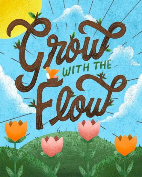 Grow With The Flow for #bloomandgrow2024 drawing challenge. Reposting since I messed up the phrase 😅 Co-hosts: @createdbyginny, @chickofalltrade, @byerikawithak, @seejessletter, @bluelela, @vera.drmanovski and @theinkingrose Grow Illustration, Grow With The Flow, I Messed Up, Type Illustration, Illustrators On Instagram, March 20, Mess Up, Drawing Challenge, Illustrator