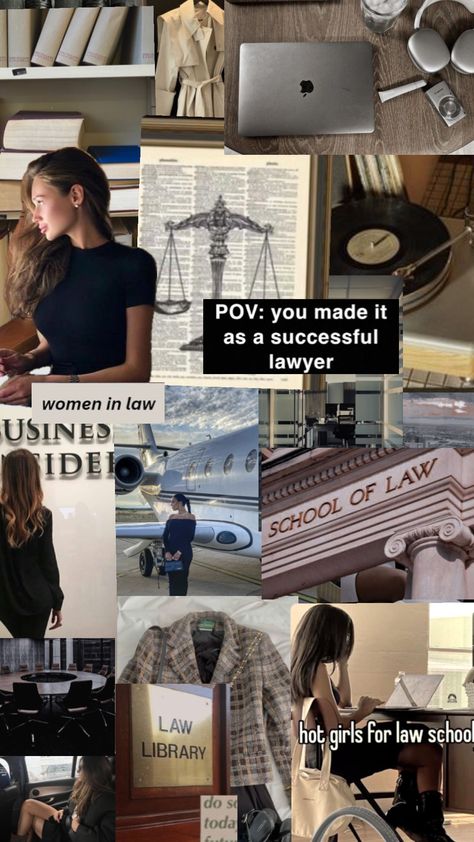 #lawyerlifestyle #rich Empowerment Wallpaper, Law School Motivation, Motivational Collage, Motivational Quotes Women, Women In Charge, Study Goals, Boss Vibes, Law School Life, Law School Inspiration