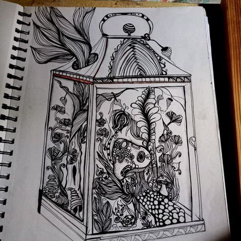 Fairie world Terrarium Tangle Terrarium Drawing, Tangled, Terrarium, Drawings, Art