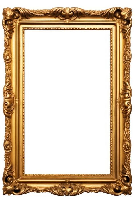 Golden vintage frame backgrounds mirror white background. AI generated Image by rawpixel. | free image by rawpixel.com / Rawpixel Ling Royalty Frame, Royal Mirror Frame, Gold Vintage Frame, Gold Frame Png, Golden Frame Png, Gold Frame Transparent Background, Frame Background, Vintage Frame, Rectangle Mirror