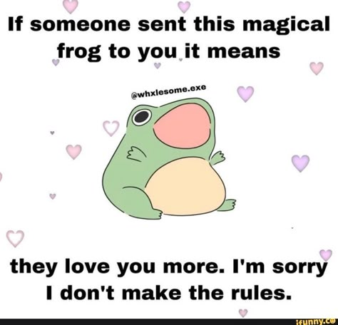 Frog Heart, Wholesome Pictures, Cute Love Memes, Mia 3, Cute Messages, Love My Boyfriend, Lovey Dovey, Relationship Memes, Cute Memes