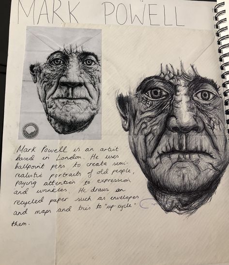 Lock Artists Gcse, Sunga Park Artist Research Page, Mark Powell Artist Research Gcse, Mark Powell Artist Research Page, Mark Powell Artist Research, Ageing Art, Memories Sketchbook, Layers Gcse, Artist Research Page