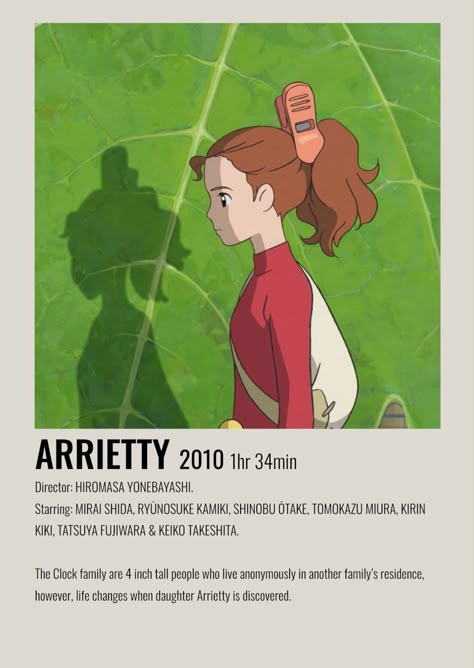 film polaroid for arrietty (2010) Painting Journal, Film Polaroid, Secret World Of Arrietty, Polaroid Posters, Ghibli Studio, Girly Movies, The Secret World, Vintage Polaroid, Book Posters