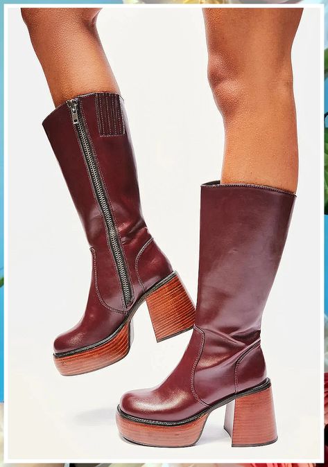 Winter Shoes Boots - The awesome habits of Smart Consumers - find all you need and buy them today. Click to Visit! 70s Boots, Winter Shoes Boots, Dr Shoes, Funky Shoes, Baby Tees, Red Boots, Stylish Clothes, Stylish Boots, Aesthetic Shoes