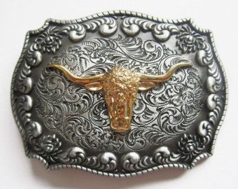 Bull Head Western Cowboy Rodeo Black Belt by gooddealjewellery Bull Rodeo, Rodeo Belt Buckles, Cowboy Buckle, Skull Belt Buckle, Longhorn Bull, Cowboy Belt Buckles, Cowboy Gifts, Nice Belts, Cowboy Rodeo